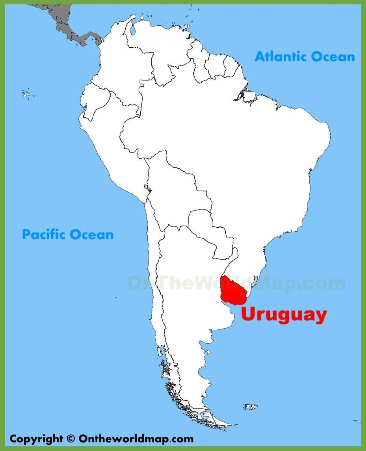 Ramani ya Uruguay amerika ya kusini