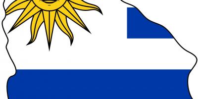 Ramani ya Uruguay bendera